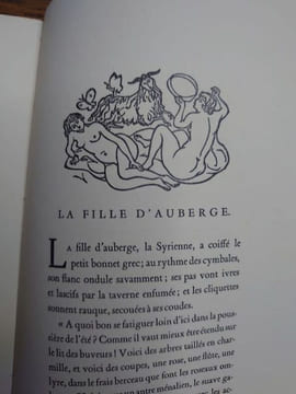 La fille d'auberge, inscriptions, priapées. Illustrée par Gabriel Fournier. . VIRGILE. 