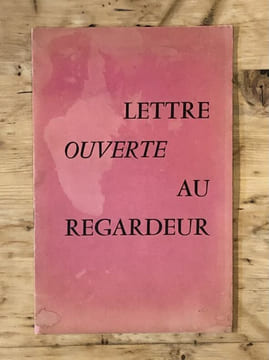 Lettre ouverte au regardeur et à la truite. . Jean-Jacques LEBEL.