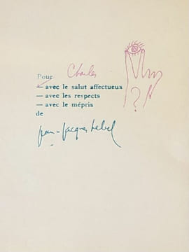 Lettre ouverte au regardeur et à la truite. . Jean-Jacques LEBEL.