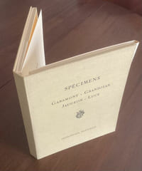 Spécimens. Garamont. Grandjean. Jaugeon. Luce. Imprimerie Nationale.