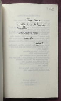 Embrassons-nous. Envoi de l'auteur.