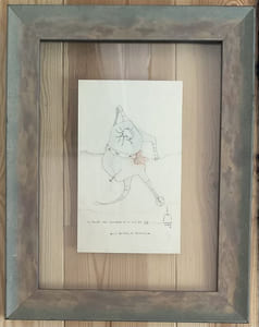 Le Boiteux se révolte. Dessin original signé. Paris, 1962.