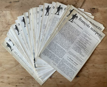 Editions et librairie Maspéro. Ensemble de documents. Catalogues, bulletins, tracts, textes.... MASPERO François.