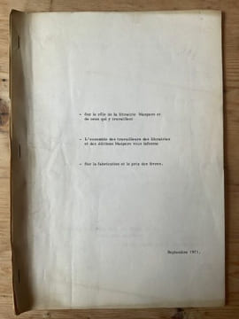 Editions et librairie Maspéro. Ensemble de documents. Catalogues, bulletins, tracts, textes.... MASPERO François.