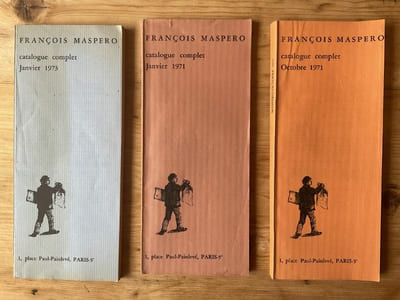 Editions et librairie Maspéro. Ensemble de documents. Catalogues, bulletins, tracts, textes...