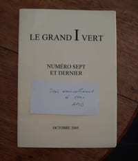 Le grand I vert. Les numéros, 1, 2, 3, 4, 5 et 7.