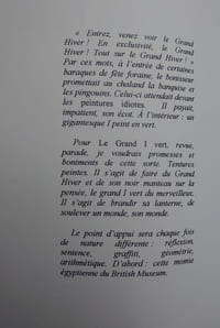 Le grand I vert. Les numéros, 1, 2, 3, 4, 5 et 7.