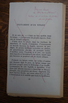 Le fleuve caché. Poésies (1924-1960). Maquette projet du choix de textes proposés par l'auteur.. JEAN TARDIEU. 