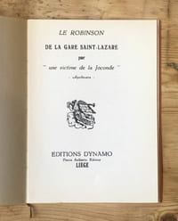 Le Robinson de la gare Saint-Lazare par "une victime de la Joconde".