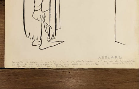Dessin original reproduit dans le Dictionnaire des idées reçues de Flaubert édité par le Club français du livre illustré en 1958.