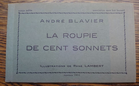 La Roupie de cent sonnets.