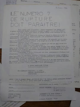 RUpTure. Groupe surréaliste. Ensemble de 17 tracts, livres, ephemera.. Pascal COLARD.