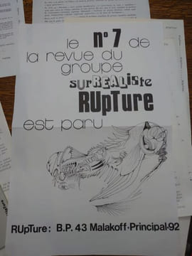 RUpTure. Groupe surréaliste. Ensemble de 17 tracts, livres, ephemera.. Pascal COLARD.