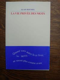 La vie privée des mots.