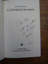 La vie privée des mots.