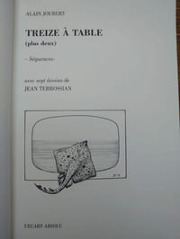 Treize à table (plus deux). Séquences. Avec sept dessins de Jean Terrossian. 