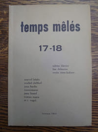 Temps Mêlés, N° 17-18, Verviers 1955.