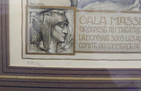 Lithographie originale numétotée et signée. le jongleur de la dame. Gala Massenet. 1922.