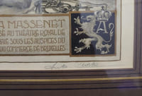 Lithographie originale numétotée et signée. le jongleur de la dame. Gala Massenet. 1922.