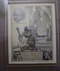 Lithographie originale numétotée et signée. le jongleur de la dame. Gala Massenet. 1922.