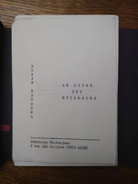 Le livre des évidences.