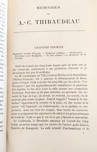 Mémoires de A.-C. Thibaudeau 1799-1815
