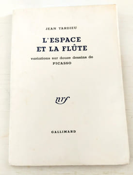 L'Espace et la flûte. Variation sur douze dessins de Picasso.. Tardieu Jean