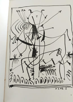 L'Espace et la flûte. Variation sur douze dessins de Picasso.. Tardieu Jean