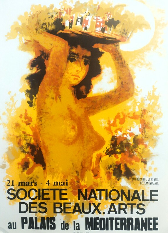Société Nationale des Beaux-Arts au Palais de La Méditerranée 21 Mars au 4 Mai 1970. Navarre Jean