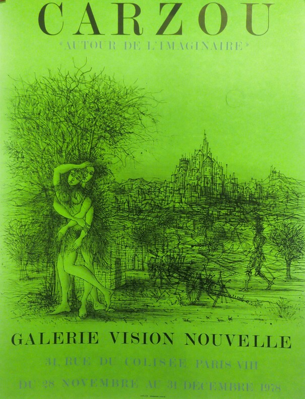 Affiche originale Galerie Vision Nouvelle, Jean Carzou,1978. Carzou Jean