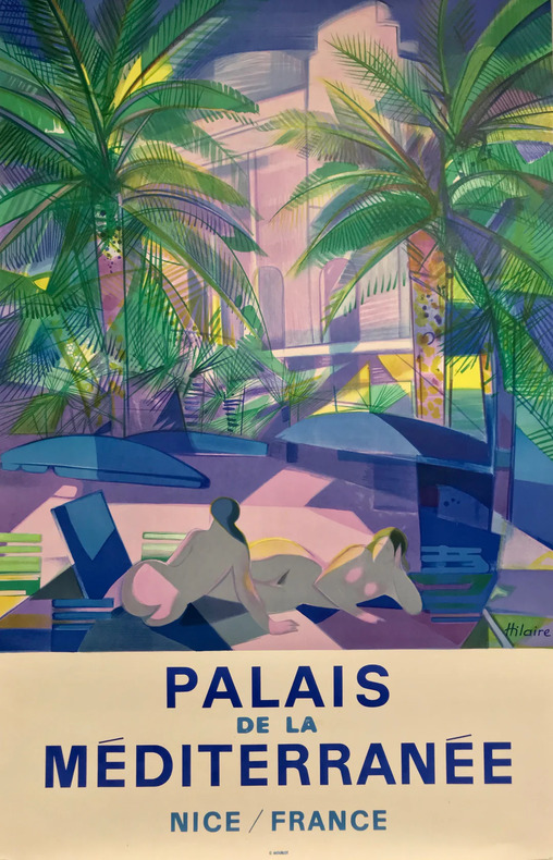 Affiche originale, Palais de la Méditerranée 1969. Hilaire Camille