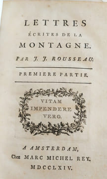 Lettres écrites de la Montagne. Rousseau Jean-Jacques