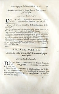 Formules d'actes et de procédures pour l'exécution de l'ordonnance de Louis XIV, Roy de France et de Navarre, donnée à Saint-Germain-en-Laye au mois d'avril 1667 Dressées par ordre de Sa Majesté, et veuës par Nosseigneurs, les commissaires de la réformation.