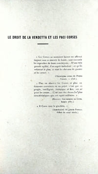 [Corse]Le droit de la Vendetta et les paci