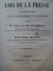 Code des lois de la presse interprétées par la jurisprudence et la doctrine. Rolland de Villargues