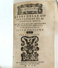 I Quattro libri delle osservationi di M. Lodovico Dolce