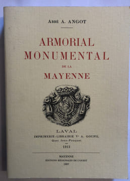Armorial monumental de la Mayenne. Angot Abbé