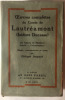 Oeuvres complètes Les chants de Maldoror Poésies  Correspondance Etude commentaires et notes  par Philippe Soupault. Comte de Lautréamont  