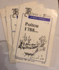 n&deg;1 Poitou 1788 , 2 Poitou 1788 Le temps des esp&eacute;rances et 3 Le temps des incoh&eacute;rences. Blanc et bleu la m&eacute;moire vend&eacute;enne