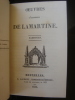 Oeuvres d'Alphonse de  Lamartine. Harmonies poétiques et religieuses. Alphonse de Lamartine