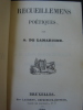 Oeuvres d'Alphonse de  Lamartine. Recueillemens poétiques. Alphonse de Lamartine