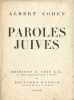  Paroles juives.. COHEN, Albert