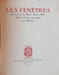Les Fen&ecirc;tres. Dix po&egrave;mes illustr&eacute;s par dix eaux-fortes de Baladine.. RILKE, Rainer Maria - [BALADINE]