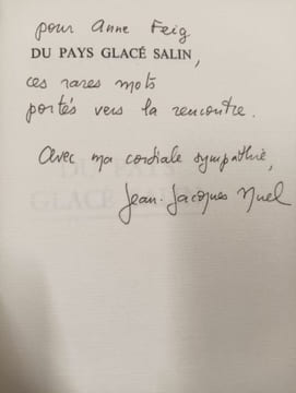 Du pays glacé salin (Dédicacé). NUEL, Jean-Jacques