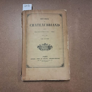 Œuvres de Chateaubriand. Tome douzième : Analyse raisonnée de l'histoire de France - Mélanges. CHATEAUBRIAND, François-René de