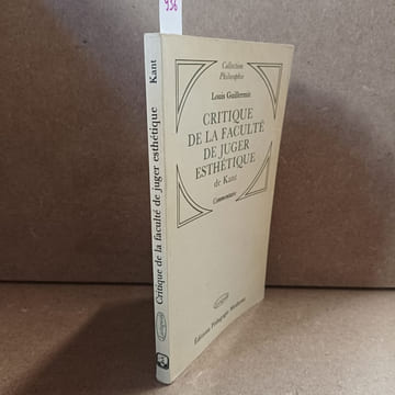 Critique de la faculté de juger esthétique de Kant. GUILLERMIT, Louis