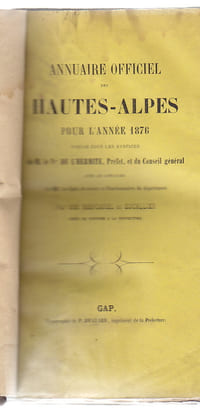 Annuaire officiel des Hautes-Alpes pour l'année 1876