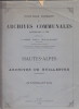 Inventaire sommaires des archives communales antérieures à 1790  
Hautes-Alpes 
Archives de Guillestre - Introduction. GUILLAUME (Abbé Paul)