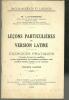 Leçons particulières de version latine textes latins. M LAVARENNE