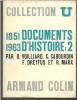 DOCUMENTS D´HISTOIRE CONTEMPORAINE Tome II de 1851 à 1963. O. VOILLIARD, G. CABOURDIN, F. DREYFUS et R. MARX